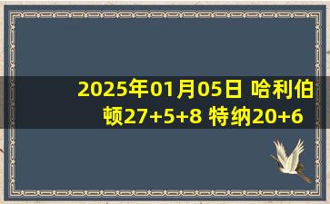 2025年01月05日 哈利伯顿27+5+8 特纳20+6 杜兰特25+7+7 步行者送太阳4连败